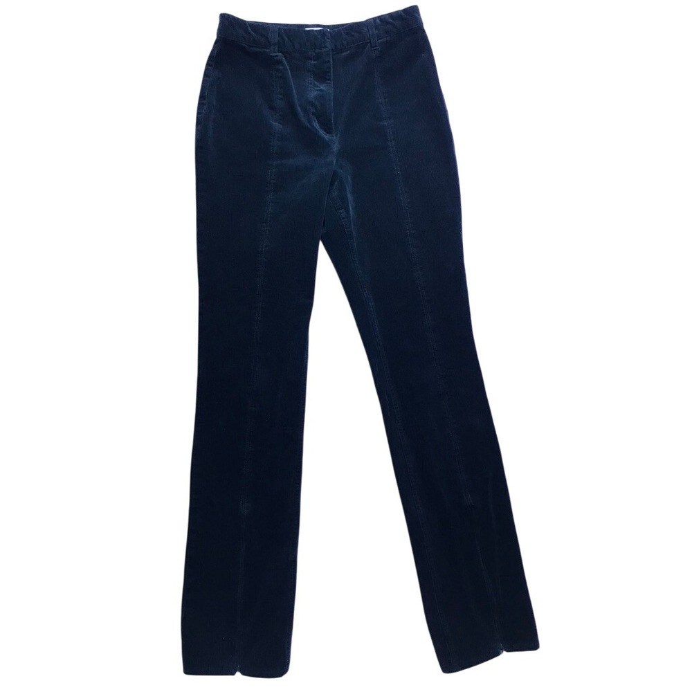 Weekday Lynette Cord Tight Women 40 Green Corduroy Ankle Zip Trousers